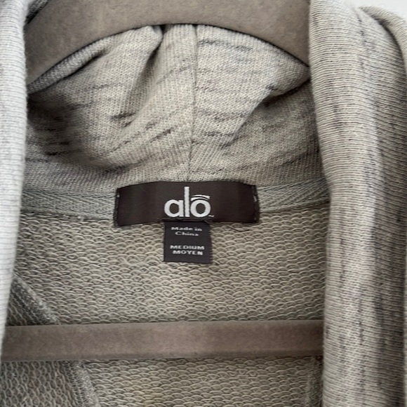 ALO Yoga Cowl Neck Sweater Grey Medium - Picture 2 of 5